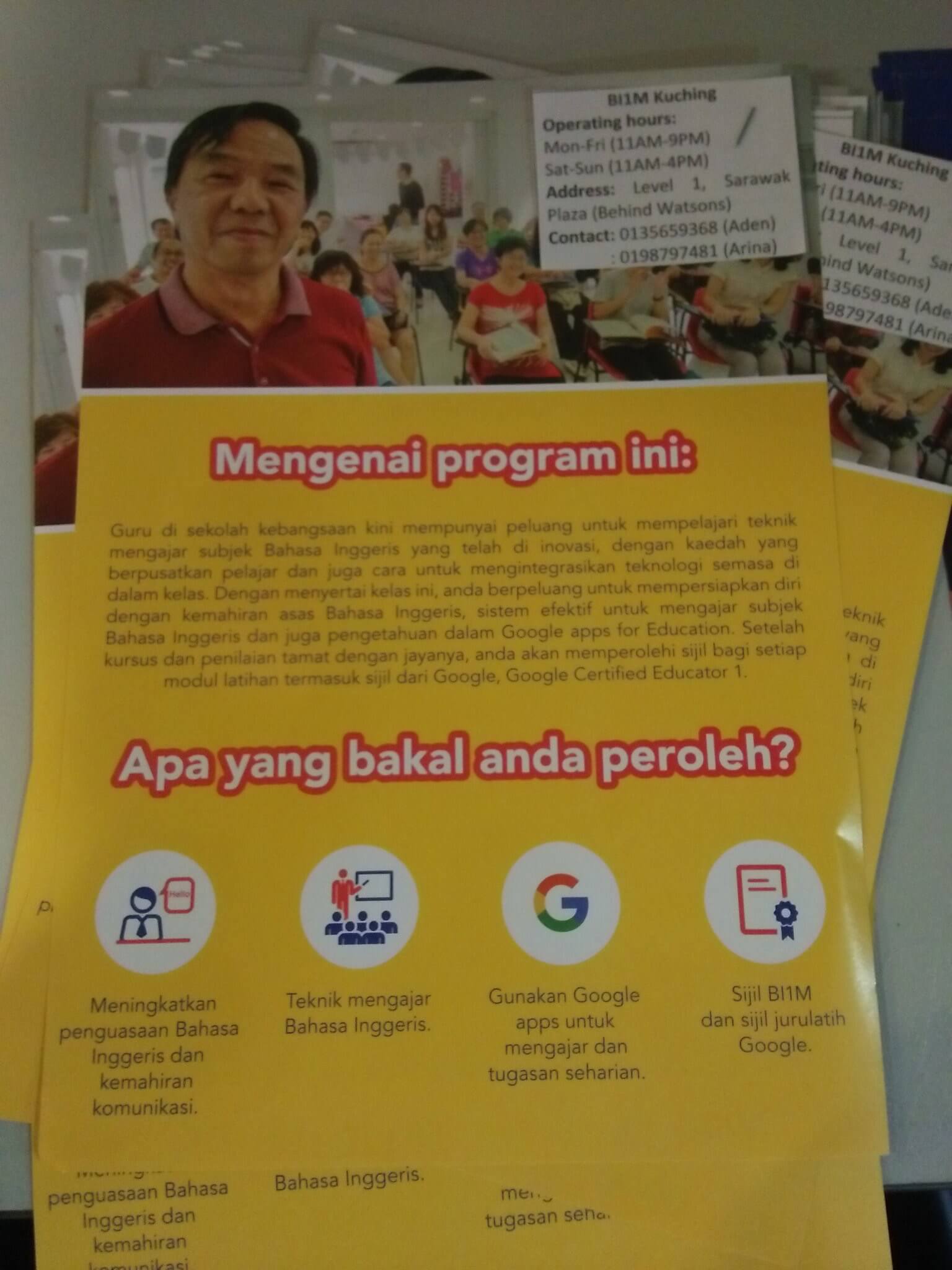 Kelas Bahasa Inggeris Percuma Kini Dibuka Di Sarawak Plaza