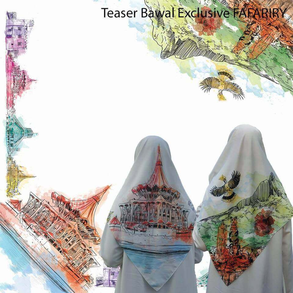 Pereka Tudung Ini Tampil Kreatif Dengan Menghasilkan Tudung Bertemakan DUN Sarawak