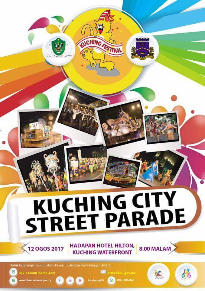 11 Jalan Yang Akan Ditutup Sempena Kuching City Street Parade 2017