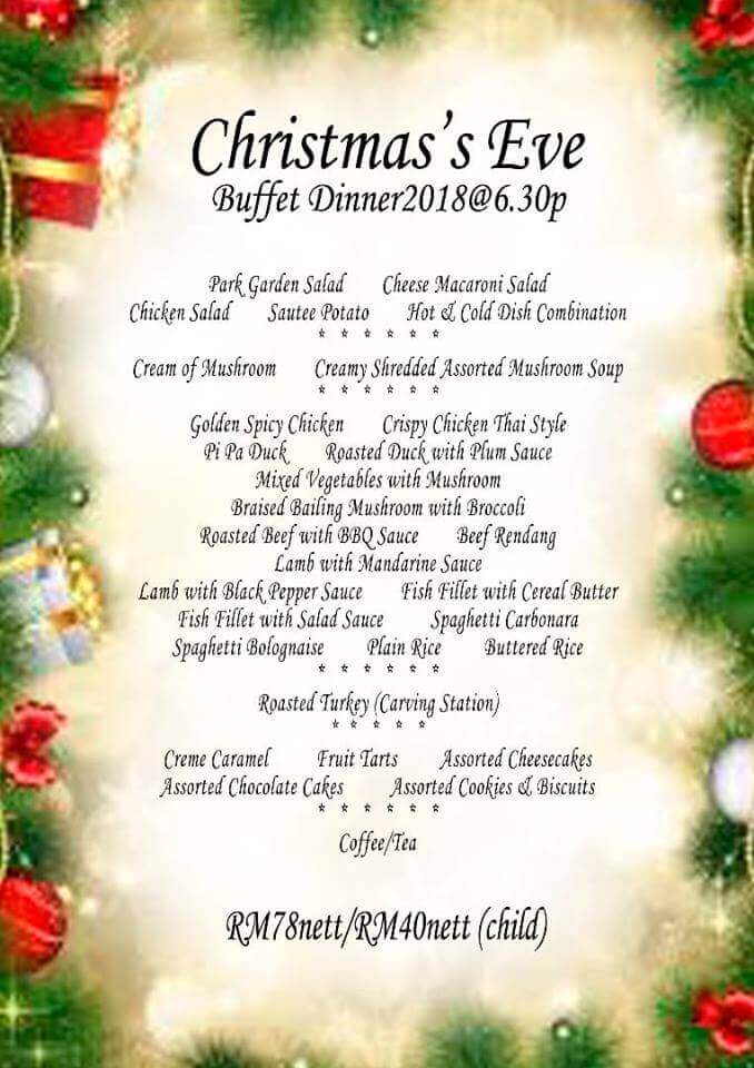 Senarai Harga Buffet Christmas Di Sekitar Kuching Untuk Tahun 2018