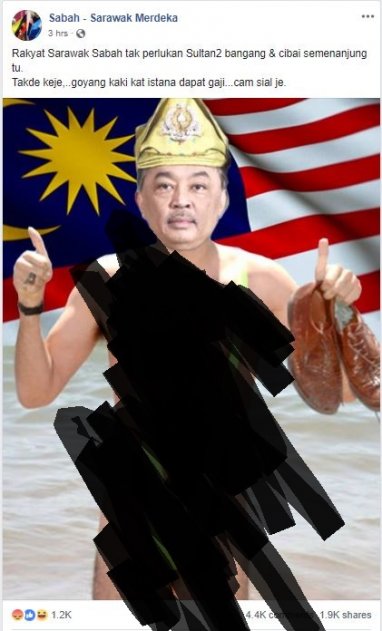 Kecoh!Page FB Sabah Sarawak Merdeka HINA YDP Agong Malaysia