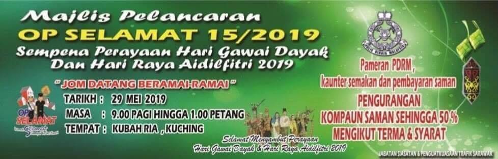 Diskaun Sehingga 50% Saman Trafik Di Kubah Ria, 29 Mei 2019 ini