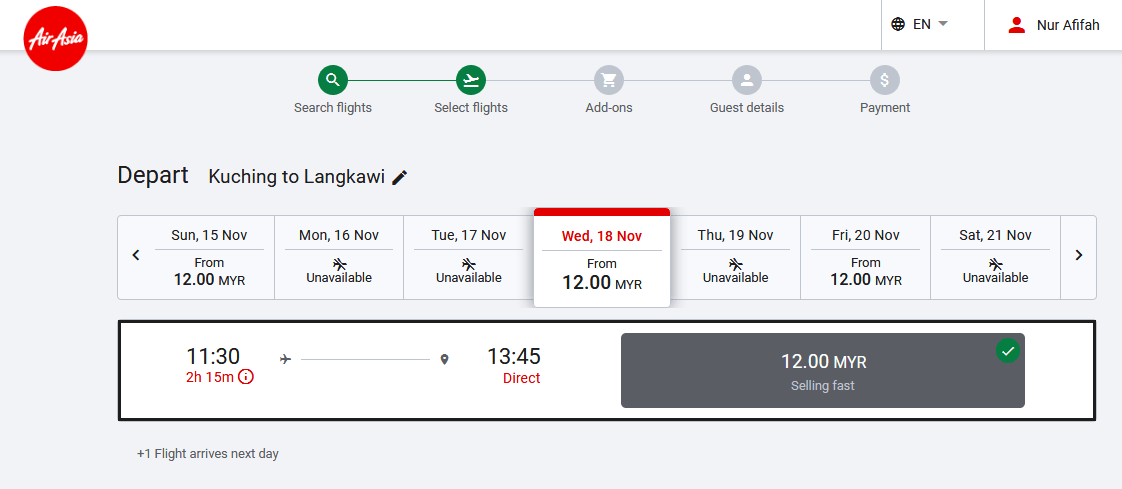 AirAsia Buka Semula Laluan Terus Dari Kuching Ke Langkawi